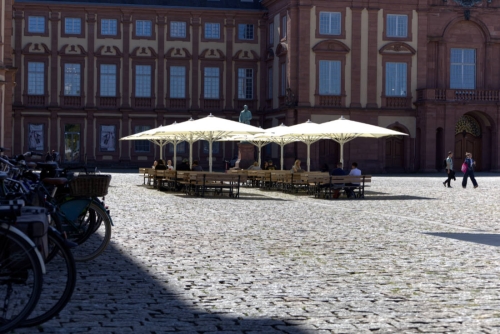 Schlosshof in Mannheim.